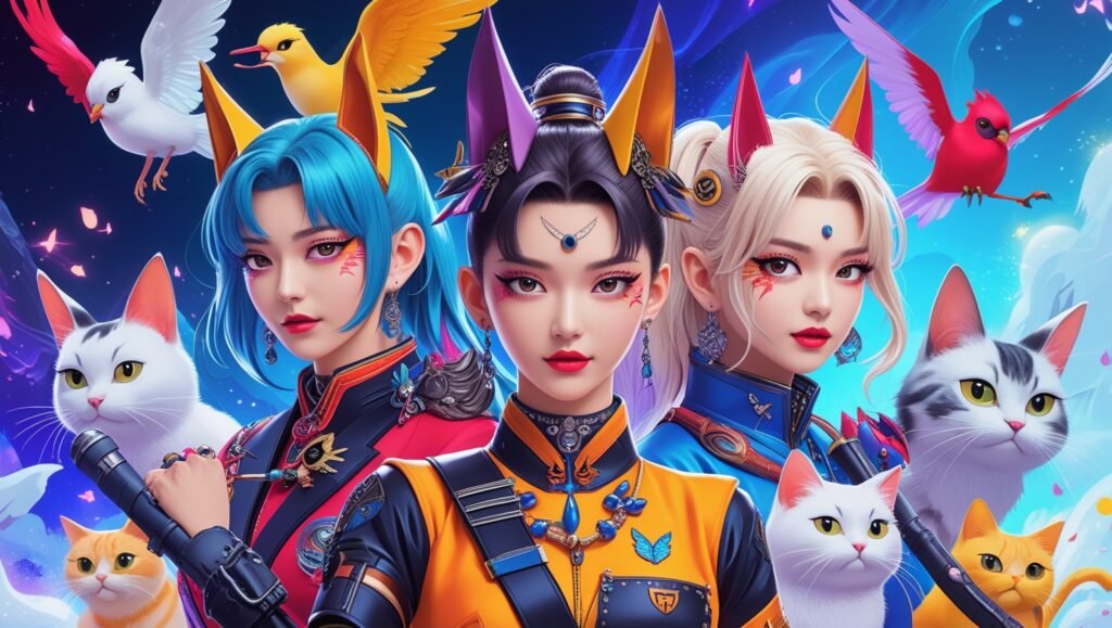 k pop demon hunters bird cat gifs