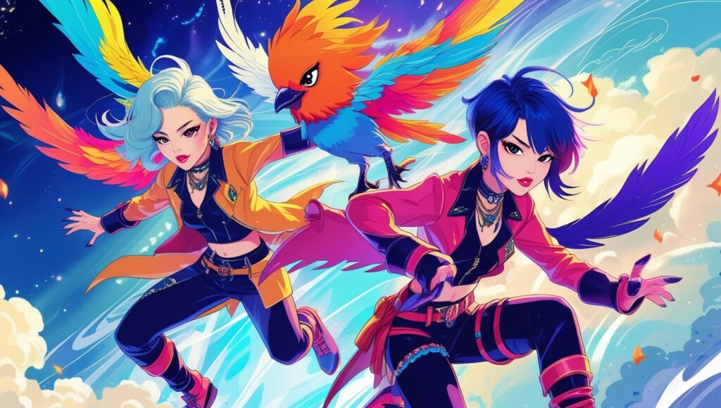 k pop demon hunters bird cat gifs